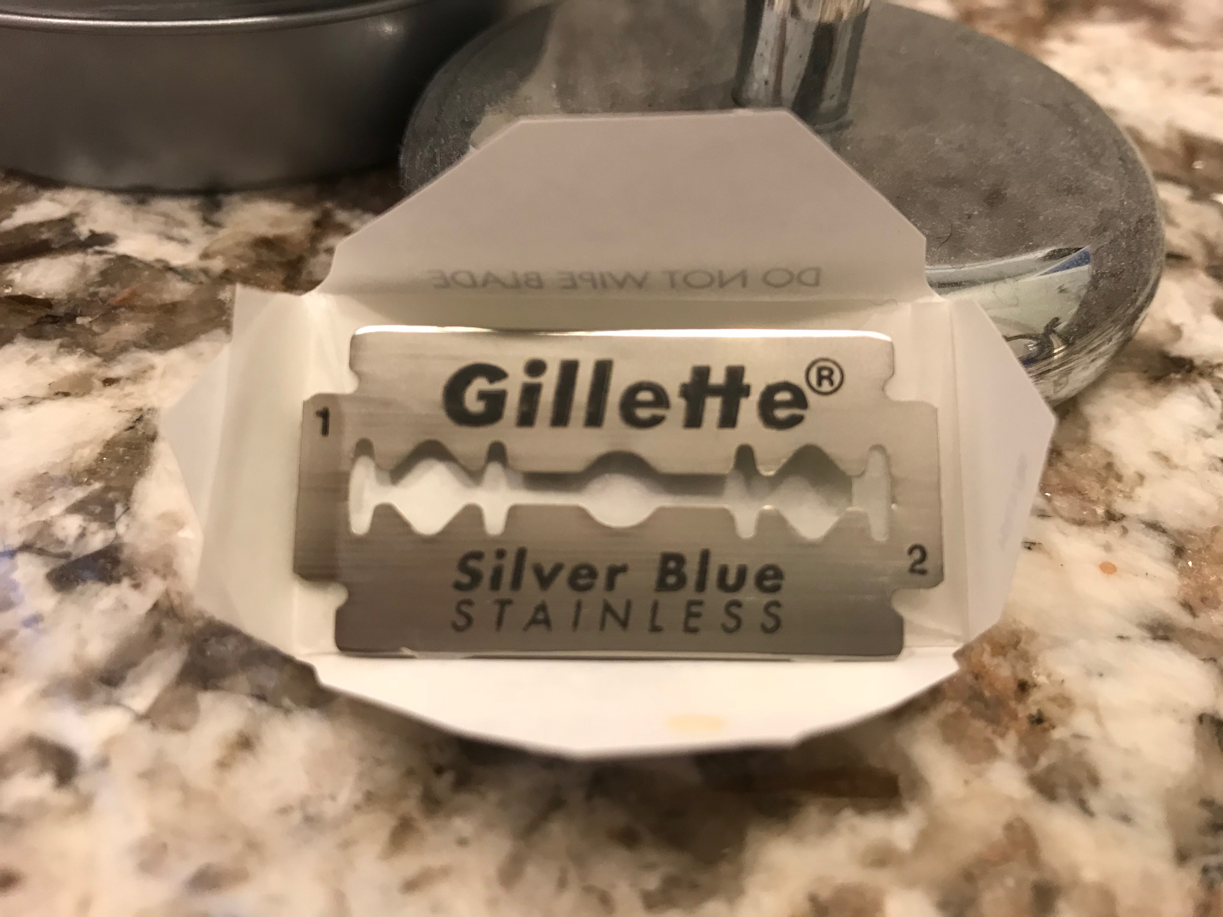 gillette silver blue double edge razor blades